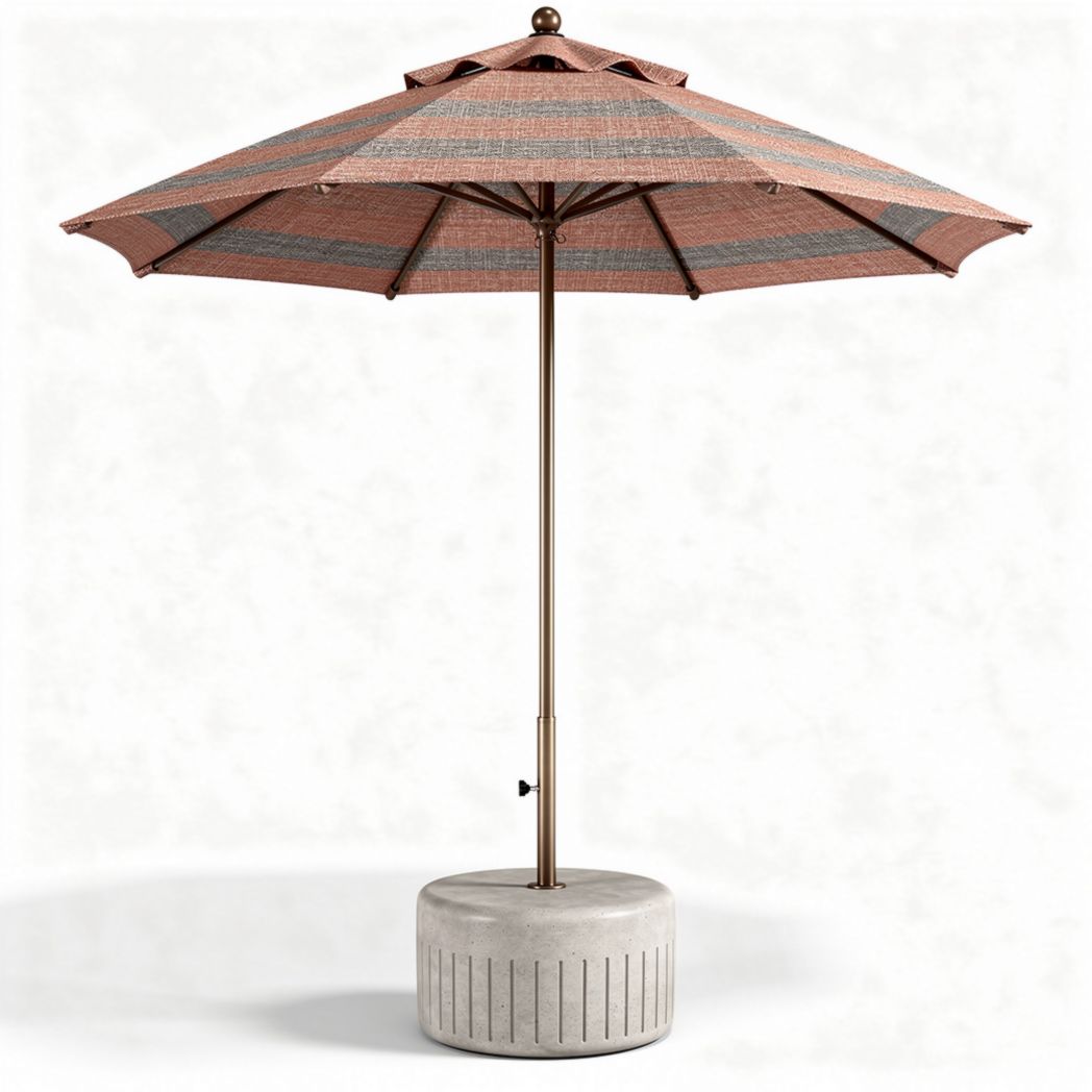 parasol met betonnen voet en verstelbare hoogte in rustgevende kleuren 250 x 250 x 250cm