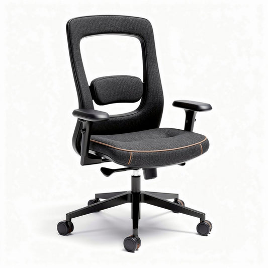 Ergonomische bureaustoel met mesh rugleuning en verstelbare armsteunen 60 x 60 x 100cm