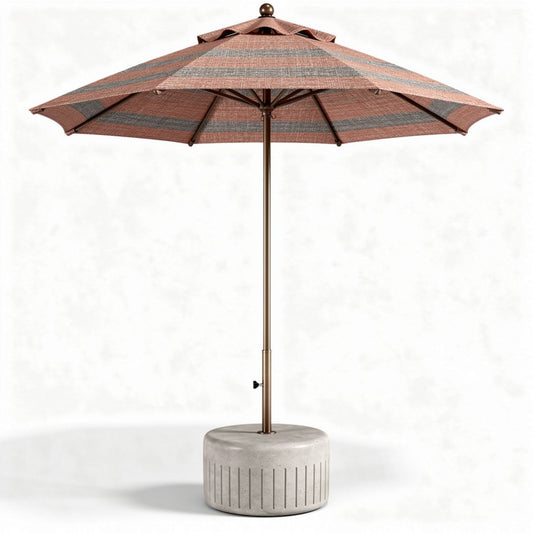 parasol met betonnen voet en verstelbare hoogte in rustgevende kleuren 250 x 250 x 250cm