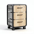Kast op wielen met drie lades van hout en metaal 40 x 40 x 60 cm